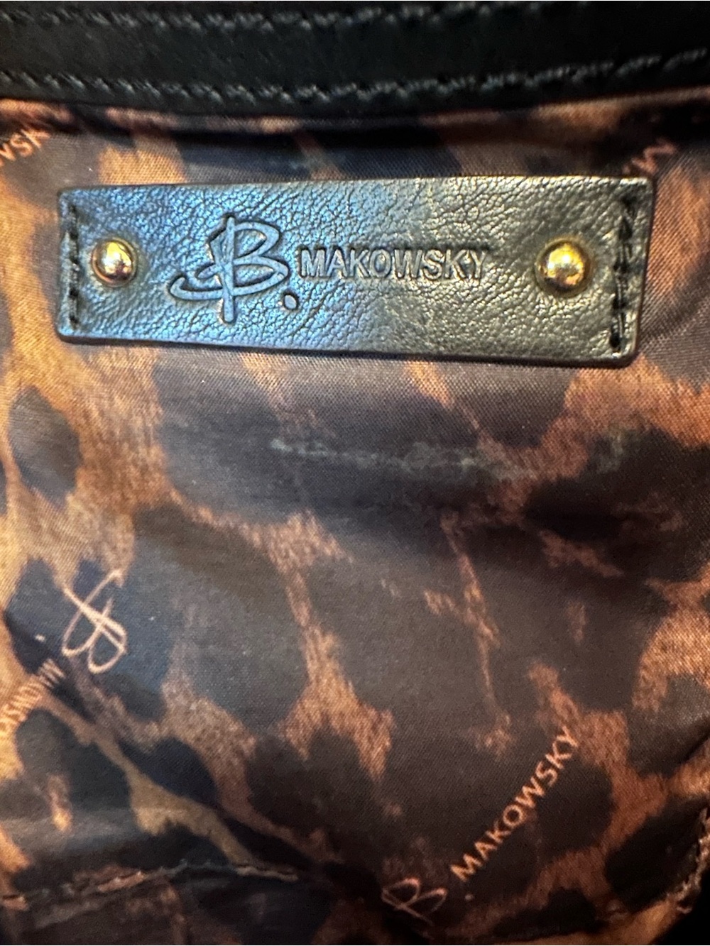 B. Makowsky Black for gorgeous  Leather  Bag - Classic Black